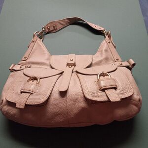 Barr & Barr New York  Light Blue Leather Silver tone Metal Shoulder bag